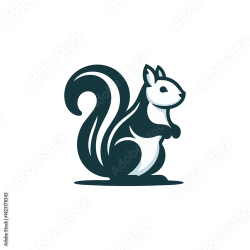 simple squirrel logo vector illustration