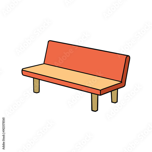 bench isolated on white background