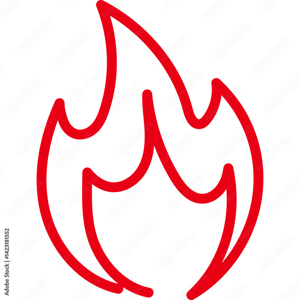 Hand Drawn Line Fire Hand Drawn Line Fire