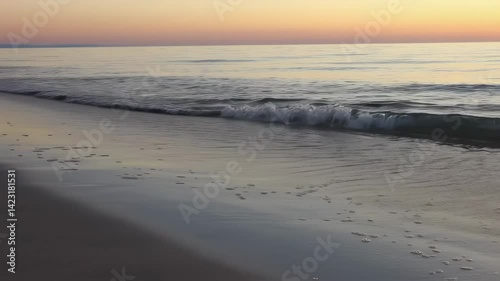Wallpaper Mural Soft Evening Light Reflecting On Calm Seashore Waters Torontodigital.ca