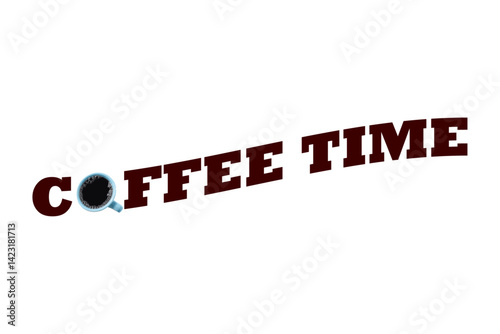 コーヒーをゆっくり楽しんでいる、Coffee Time（コーヒー時間）をイメージしたロゴマーク
