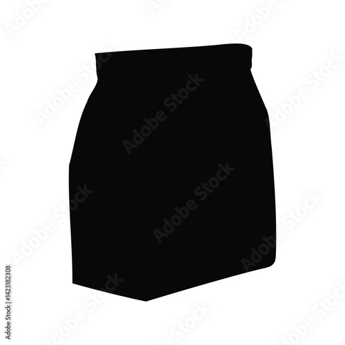 A mysterious black package hinting at untold secrets, a stark silhouette against a bright white background.