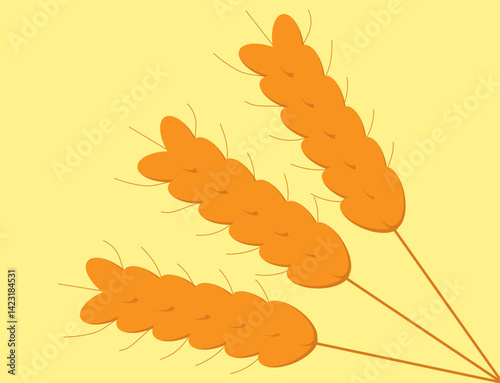 rye three on a yellow background,