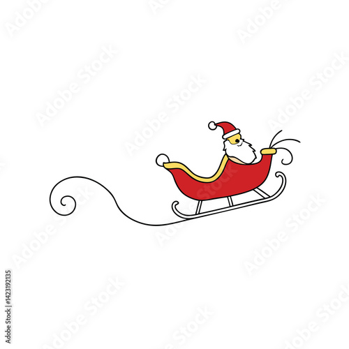 santa claus on sledge