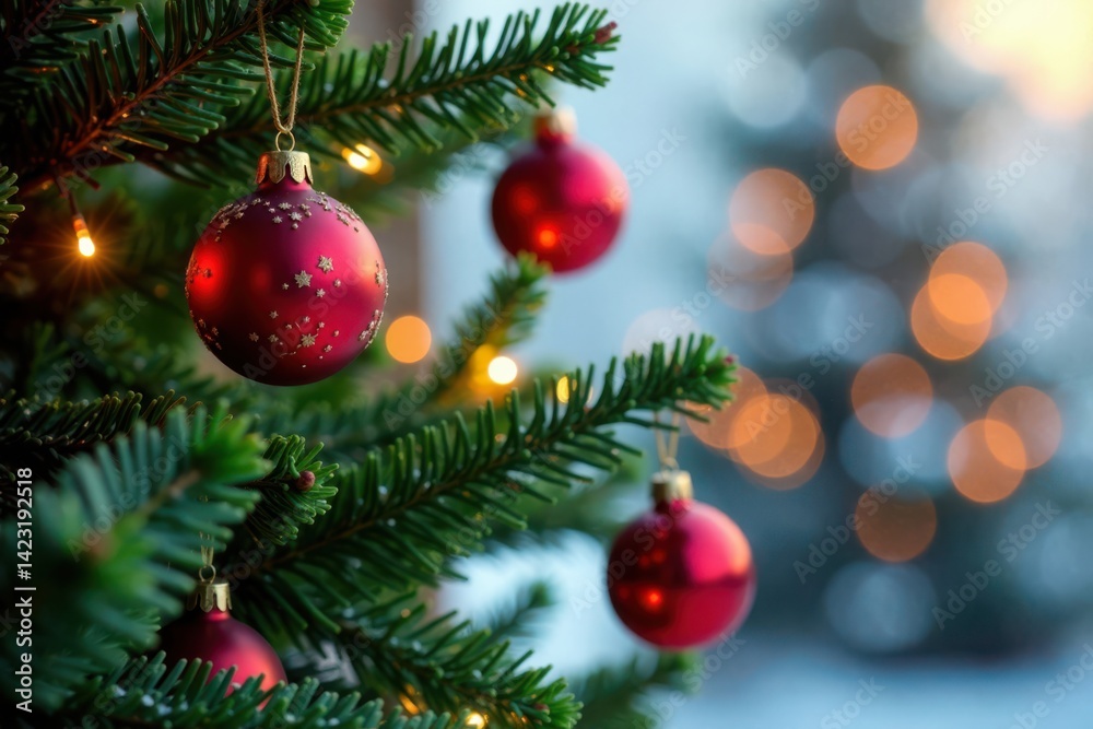 Christmas Tree with Hanging Ornaments, christmas elements, tree Christmas Tree with Hanging Ornaments, christmas elements, tree