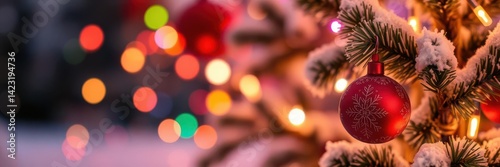 Colorful Christmas lights in various hues creating a festive and bright holiday background, background, colorful