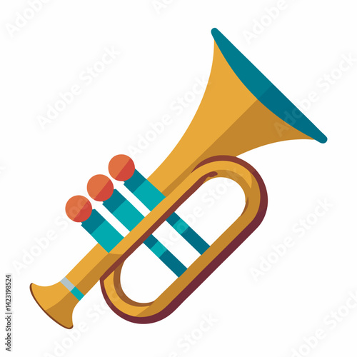 Cornet vector and illustration.