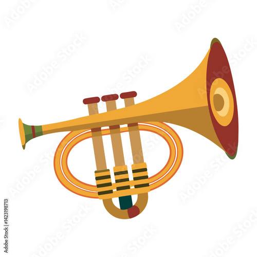 Cornet vector art illustration.