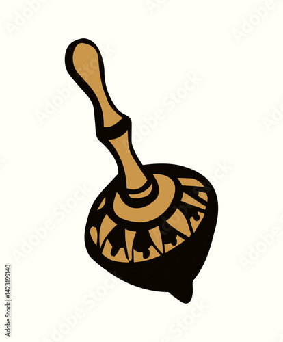 Vector drawing. Jewish holiday toy top