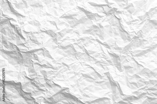 Crumpled White Paper Texture