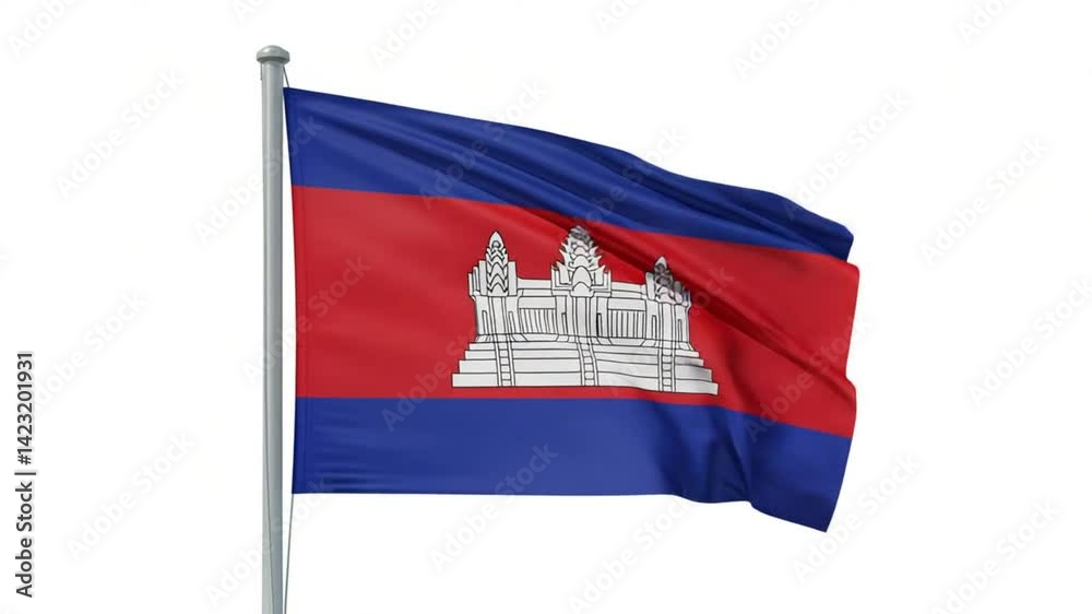 Cambodia's National Flag: A symbol of pride and independence.