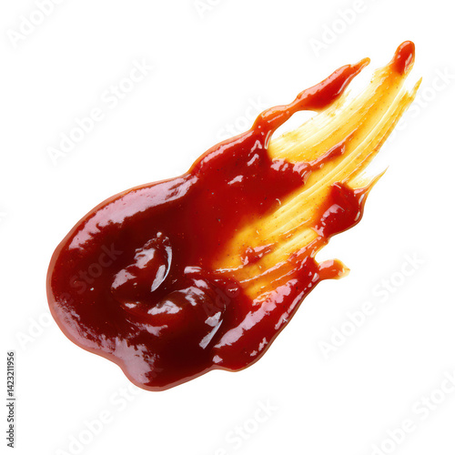 Bbq sauce smear action shot food photography clean environment high-quality concept