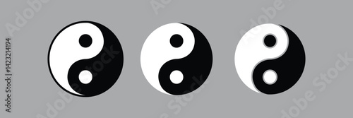The yin yang symbol, Tai Chi Taoism religion icon, Apps' Ying Yang Balance flat icon