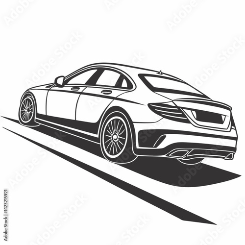 black sports car