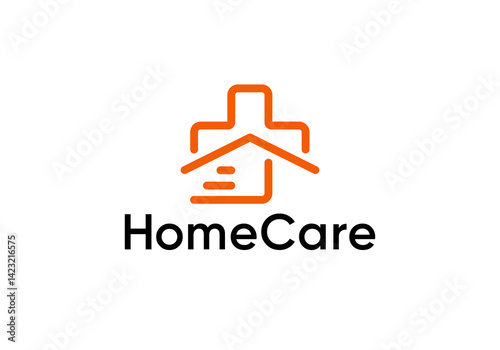 home care logo. health and medical vector design concept