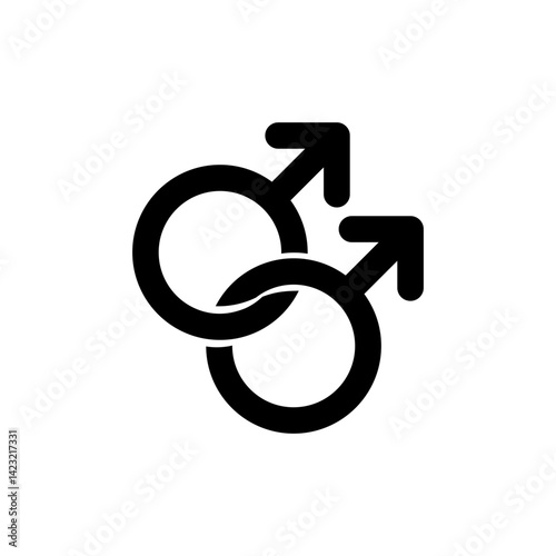 Gay symbol icon isolate on white background.