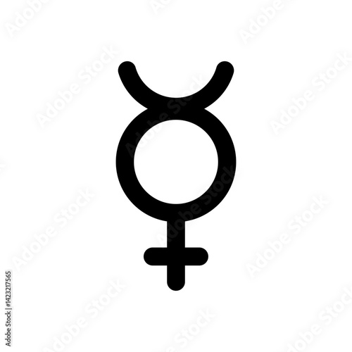 non binary transgender symbol icon isolate on white background.