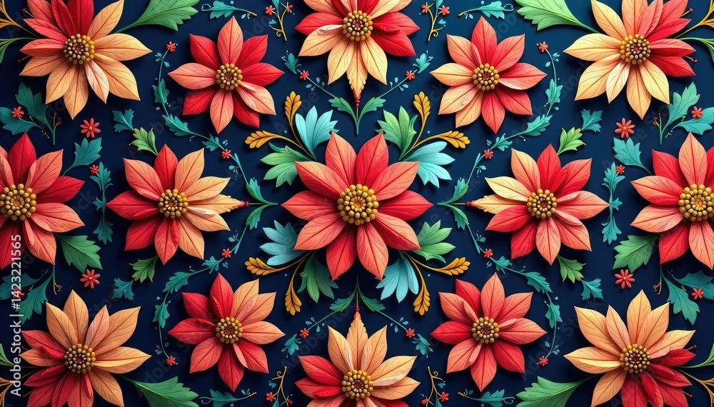 Intricate floral design, repeating seamlessly , floral pattern, art, blossom Intricate floral design, repeating seamlessly , floral pattern, art, blossom