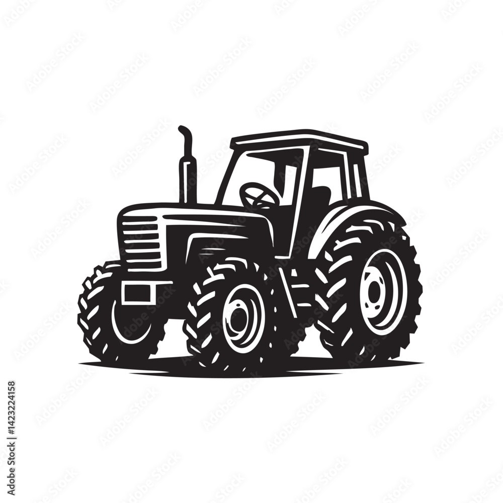 Obraz premium tractor isolated on white