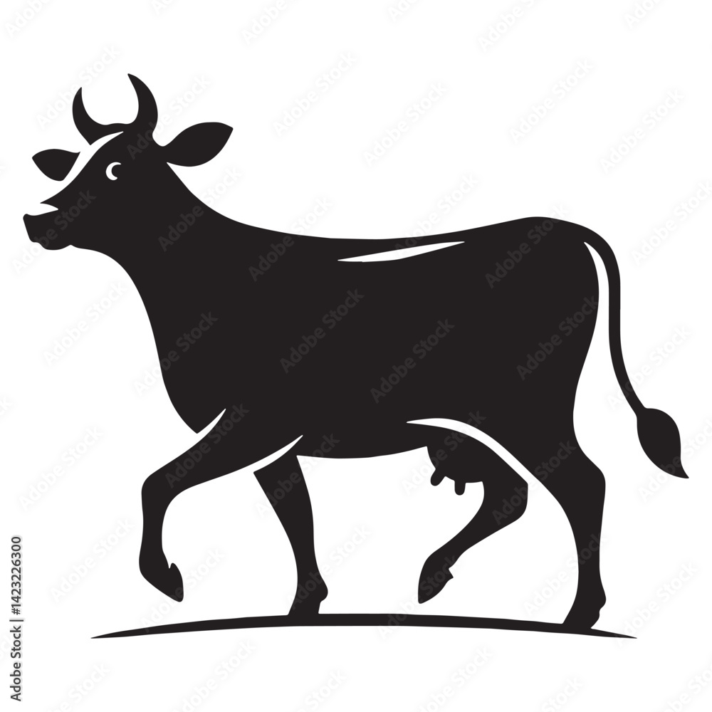 Natural-looking cow silhouette created with smooth vector design – cow silhouette – cow vector – cow illustration – silhouette of cow – cow icon
Natural-looking cow silhouette created with smooth vector design – cow silhouette – cow vector – cow illustration – silhouette of cow – cow icon