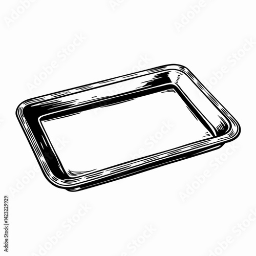 Stylish and Versatile Rectangular Tray — Perfect for Serving or Organizing — Minimalist Black and White Design with Clean Lines