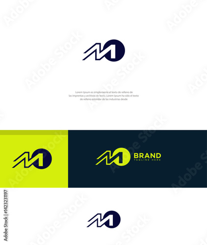 Modern Minimalist Monogram Logo Design Letter MO Brand Identity