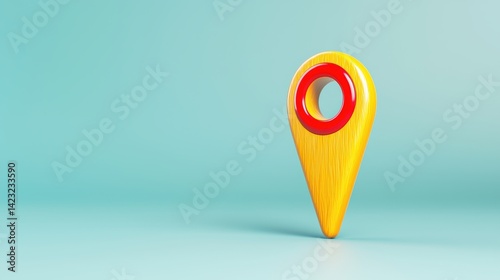 Free Download Bright and Simple Stylized Map Marker with Two Toned Design on a Soft Background Ideal for Navigation and Location-Based Graphics - GFXLoad