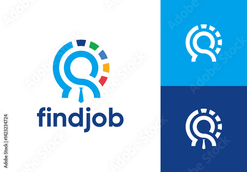 people progress recruitment process logo vector design inspiration	
