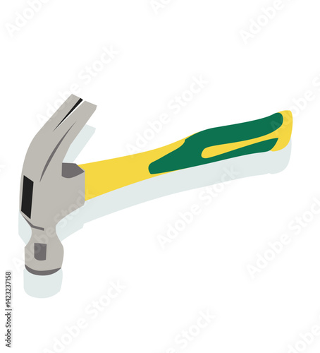  claw hammer. Handyman tool for home repair. Construction themed vector