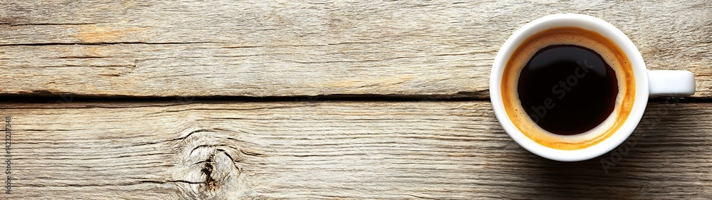 Coffee on Wooden Table Top Coffee on Wooden Table Top