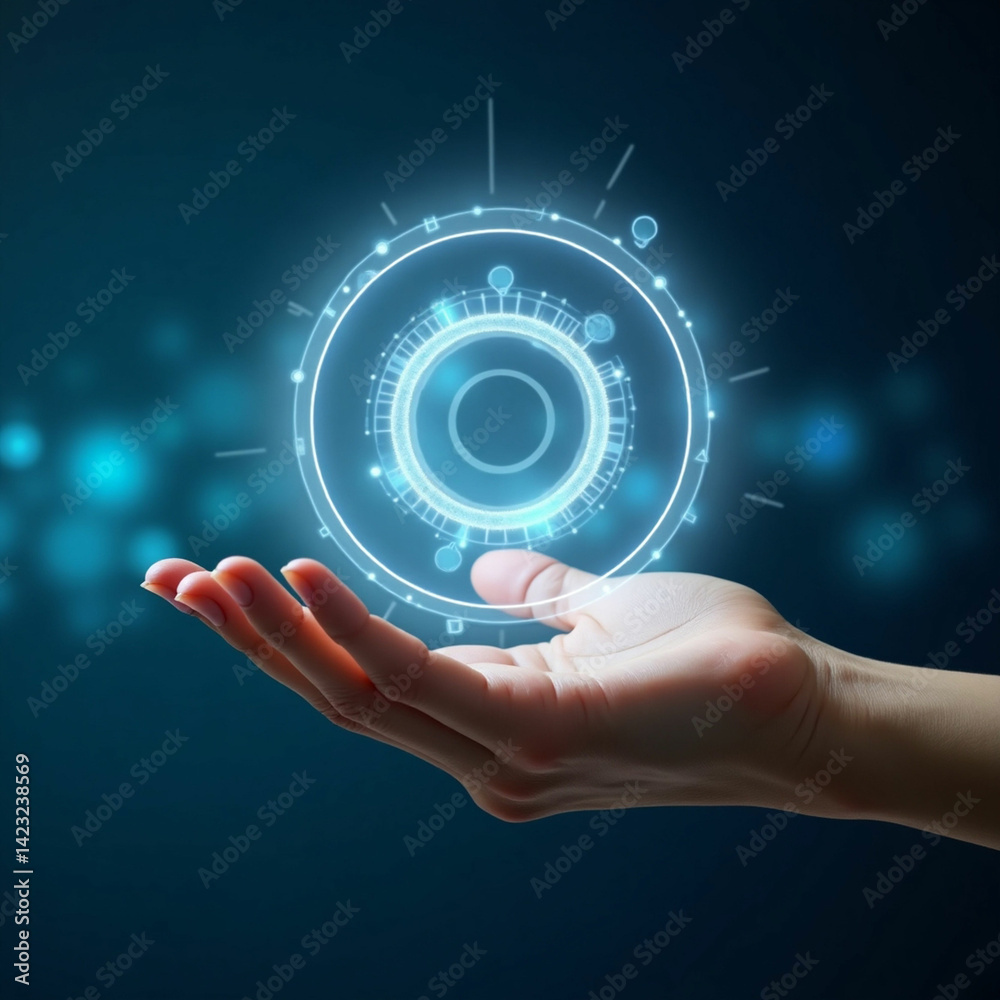 Digital KYC verification with hand interacting on holographic interface. Digital KYC verification with hand interacting on holographic interface.
