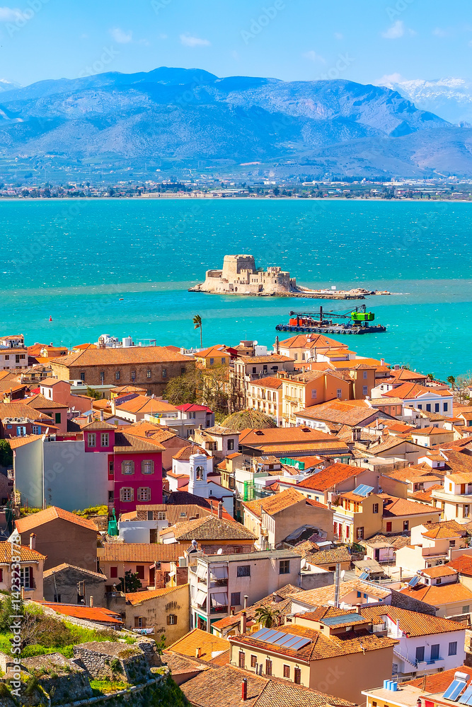 Fototapeta premium Nafplio, Greece aerial view