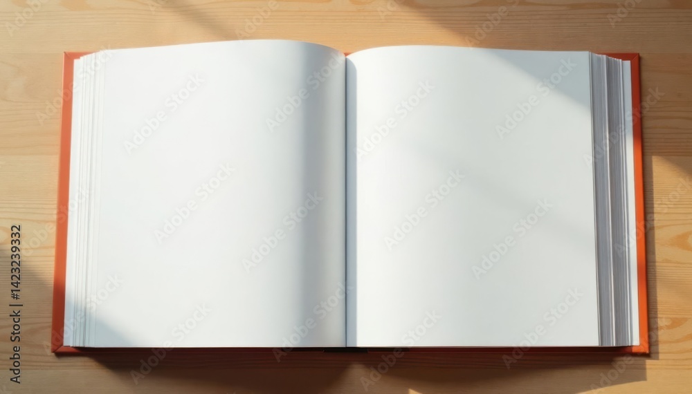 Vertical photo album with blank pages in a minimalist style, minimalism, void Vertical photo album with blank pages in a minimalist style, minimalism, void