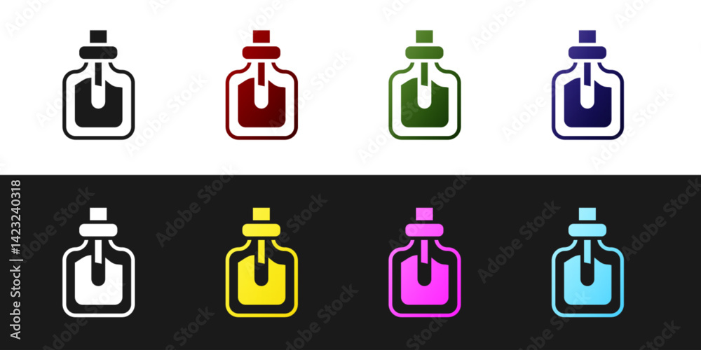 Set Perfume icon isolated on black and white background. Vector Set Perfume icon isolated on black and white background. Vector
