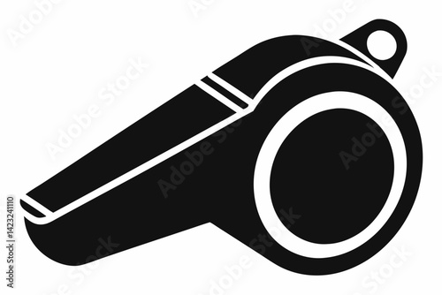 Whistle Silhouette Vector Illustration