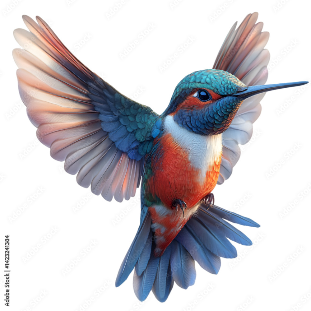 Obraz premium hummingbird isolated on white