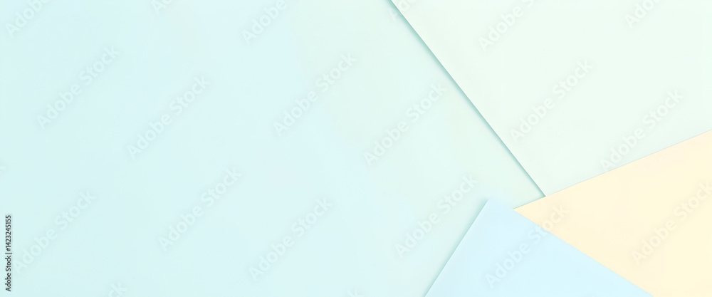 Geometric composition from colored paper. Light blue yellow abstract background. Colorful background with copy space for design. Web banner. Geometric composition from colored paper. Light blue yellow abstract background. Colorful background with copy space for design. Web banner.
