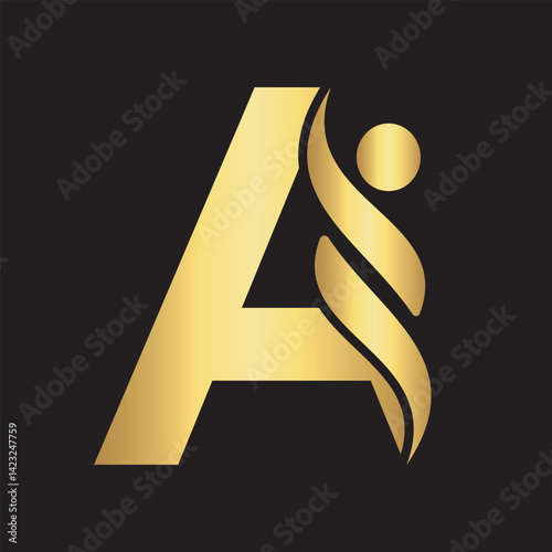 Initial Healthcare Logo Combine With Letter A Vector Template