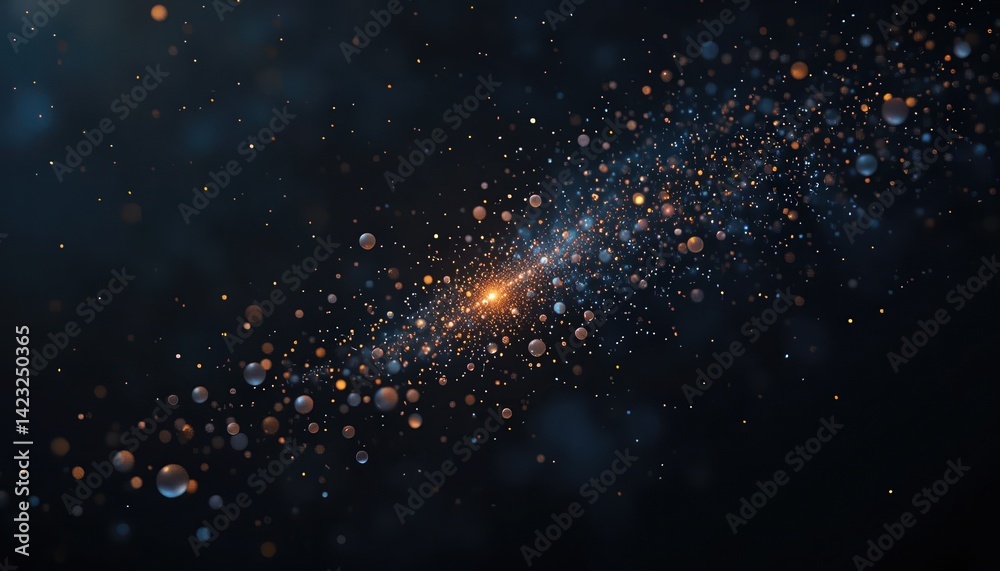 Obraz premium Cosmic explosion of stars and particles outer space digital art stellar environment abstract viewpoint universe concept