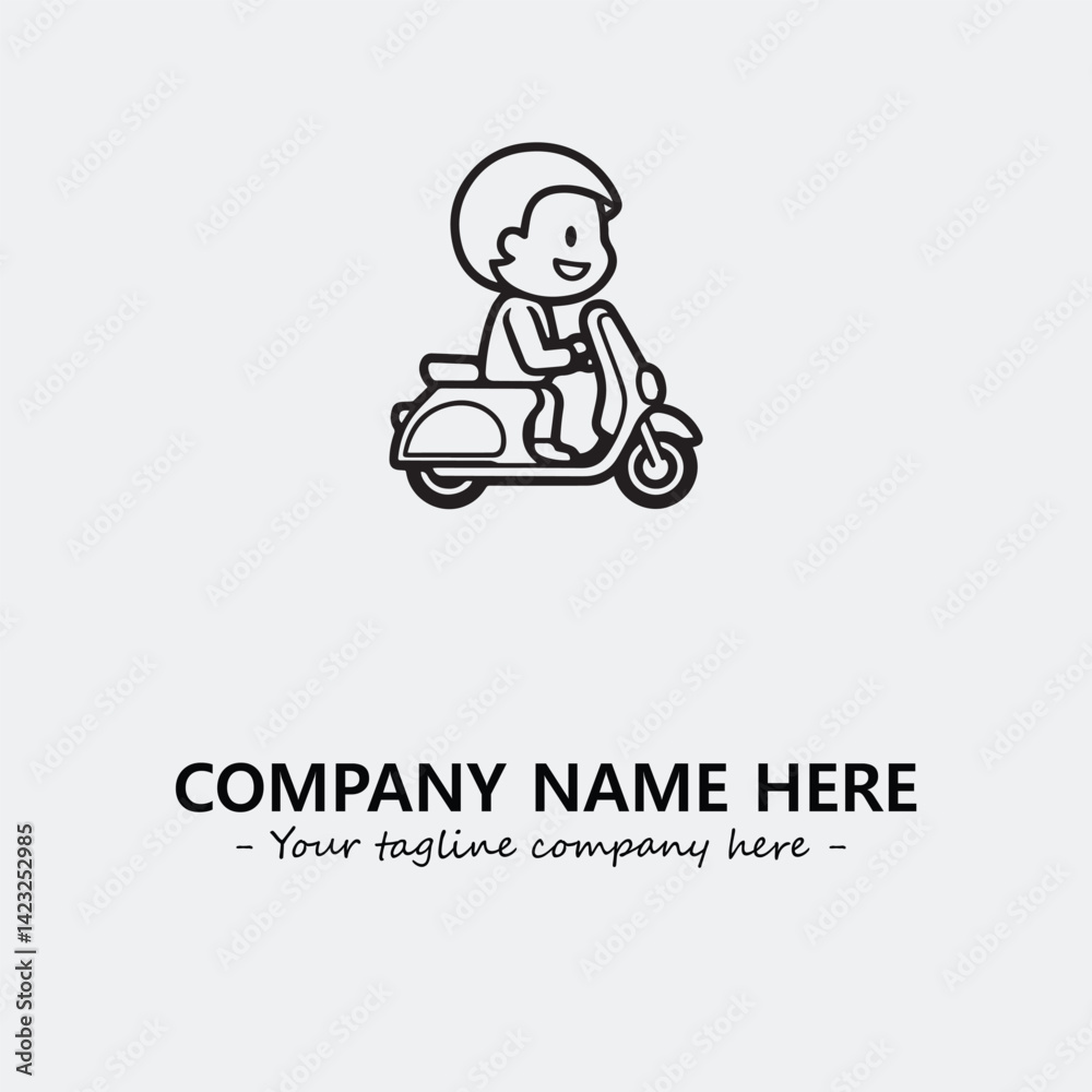 Scooter silhouette illustration black and white for logo company vector image
Scooter silhouette illustration black and white for logo company vector image