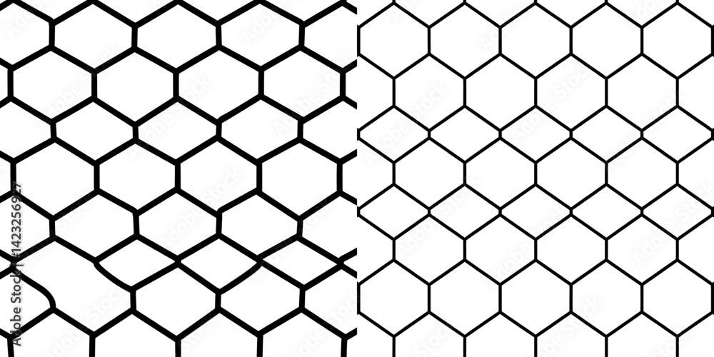 Hexagonal grid pattern vector illustration suitable for design and graphic use Hexagonal grid pattern vector illustration suitable for design and graphic use