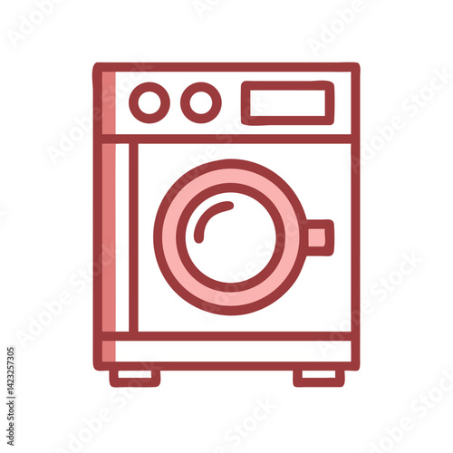 Washing Machine with Front Door Icon Design