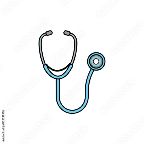 stethoscope on white background