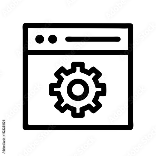 Webpage Interface with Gear Icon Design