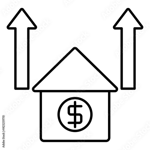 Rising Mortgage Rates outline icon