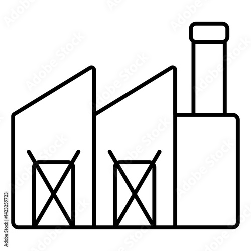 Factory Shutdown outline icon
