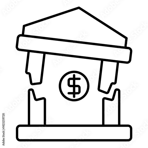 Bank Institution outline icon