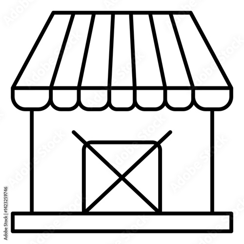 Closed Business outline icon