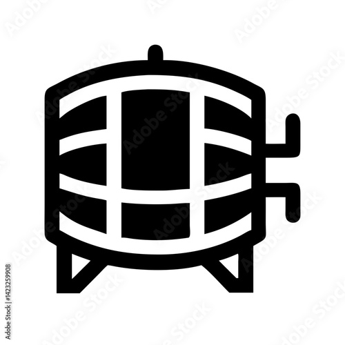 Wine Fermentation Barrel Icon Design