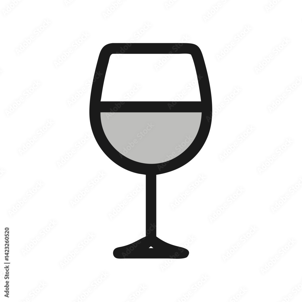 Wine Glass with Stem Icon Design Wine Glass with Stem Icon Design
